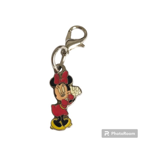 Vintage Disney Minnie Mouse Clip On Charm Bracelet Zipper Pull Purse Disneyana - Picture 3 of 10